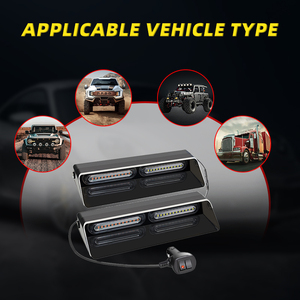 Lampu strobo darurat mobil LED 48W, lampu sorot darurat kondisi baru berkedip merah biru Amber warna putih - Product Image 5