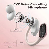 Earbuds Nirkabel Olahraga, Headphone Bluetooth 5.3 TWS, Elektronik Trendi dengan Driver 10mm, Mode Gaming Latensi Rendah 31ms, IPX5