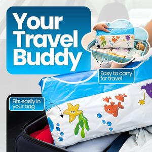 อ่างอาบน้ำเด็กแบบพับได้ พกพาสะดวก อ่างอาบน้ำเด็กแรกเกิด อเนกประสงค์ สระน้ำเด็ก สำหรับเด็กอายุ 0-36 เดือน - Product Image 6