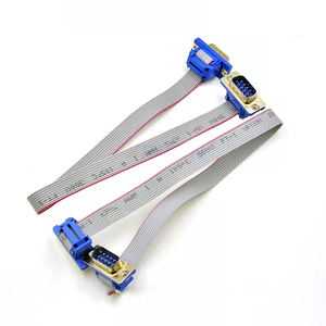 สายเคเบิลแบบแบน FFC พร้อมปลั๊ก DB9 ตัวผู้ 9 พิน สำหรับเชื่อมต่อภายใน สายริบบิ้น DB9 พิน RS232 สายเคเบิลแบบอนุกรม - Product Image 4