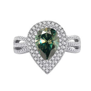 Кольцо из серебра 925 пробы с муассанитом - Product Image 6