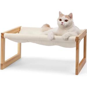 Cama de madera transfronteriza para gatos, hamaca de suelo para gatos, cama de descanso de madera, cama para mascotas (gatos y perros) extraíble y lavable - Product Image 1