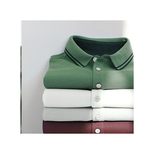 Elegante algodón 100% para hombre para Polo de manga corta de punto Premium transpirable elegante versátil fácil de usar-precio al por mayor - Product Image 6