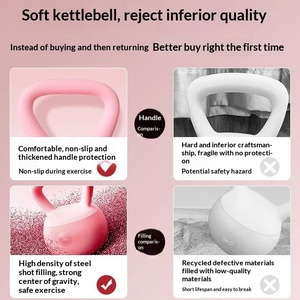 Kettlebells souples en fonte pour la remise en forme à domicile, entraînement de force des bras et des hanches, squats, sports (pour hommes et femmes) - Product Image 3