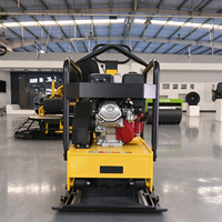 Nouveau Compacteur à Plaque Vibrante Autotracté OEM 13 CV, Moteur à Essence, Haute Efficacité, Pompe Simple pour le Nivellement du Sol