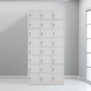 Armario Metálico Moderno con Puerta de Panel Plano con Cerradura, Diseño Abatible, Mueble de Dormitorio Independiente, Armario de Almacenamiento - Product Image 1