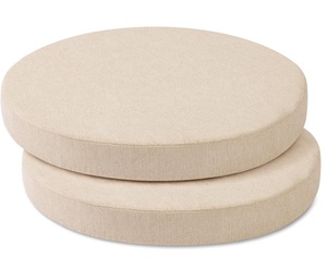 <strong>Round</strong> Chair Seat <strong>Cushions</strong> for Circle Bistro <strong>Stool</strong> Chairs Pads Large Indoor Circular Non Slip Foam <strong>Cushion</strong> 18 Inch Set of 2 - Product Image 1