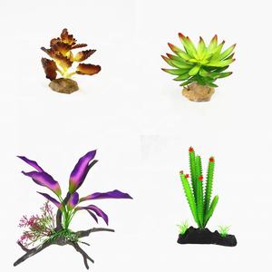 Plantes simulées pour boîte d'élevage de reptiles aménagement paysager boîte araignée acrylique transparente feu rose scorpion lézard <span class=keywords><strong>cage</strong></span> décoration - Product Image 1