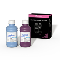 Kit Pembersih Printhead Btransfer untuk M1630 Pro Bersertifikat MSDS Ramah Lingkungan 250ml Cairan Pembersih/Perbaikan Biru Merah
