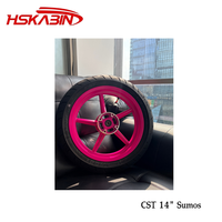 HSKABIN Yozma Tuttio EM5 RTR Roues Supermoto 14 pouces Kenda Curve Rose Accessoires de jantes de moto Pneus tout-terrain pour moto de cross