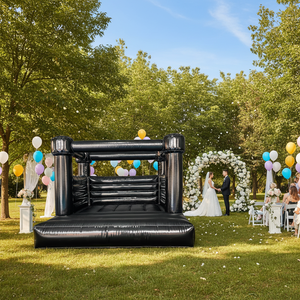 Castillo Inflable Negro Impresionante, el Favorito de los Niños, para Diversión al Aire Libre, Fiestas Temáticas, Bodas, Cama Elástica para Casa de Brinco - Product Image 2