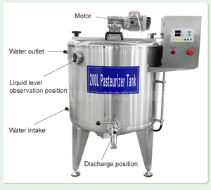 Pasteurisateur de <span class=keywords><strong>lait</strong></span>, yaourt <span class=keywords><strong>et</strong></span> crème glacée en acier inoxydable de 200 L pour <span class=keywords><strong>lait</strong></span> de vache <span class=keywords><strong>et</strong></span> de chèvre - Product Image 3