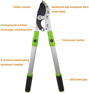 Outdoor Long Handle Trimmer with Comfortable Grip SK5 Blade Rubber Tree Branch <strong>Pruner</strong> for DIY Projects - Product Image 3
