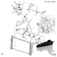 Tanque de Expansión y Depósito de Refrigerante para Cadillac Escalade Chevrolet Suburban 6.2 2017 OE 84368362 22856231