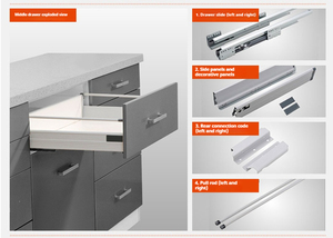 Chất Lượng Tốt Hộp Hệ Thống Ngăn Kéo Trượt Ngăn Kéo Trượt Đầy Đủ Mở Rộng Tủ Trượt Đồ Nội Thất Nhà Bếp Phụ Kiện - Product Image 4