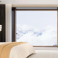 Fenêtre fixe en aluminium à double vitrage trempé sur mesure, design moderne, coupe-vent, pour salon, projets commerciaux et résidentiels