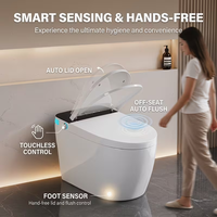 Toilette intelligente avancée avec protection de la pression d'eau, bidet intelligent monobloc moderne pour l'amélioration des espaces de bureau haut de gamme