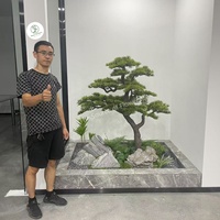 Source usine 100% fait à la main faux cèdre arbre personnalisation Oem & odm Podocarpus grand extérieur intérieur artificiel bonsaï pin