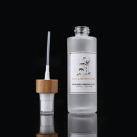 Botol semprot bambu kemasan perawatan kulit kosmetik botol semprot kaca buram