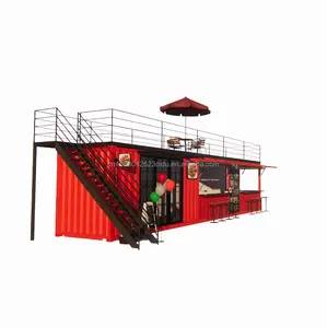 Hiện Đại Sang Trọng 20ft 10ft Mini Quán Cà Phê Thanh Chất Lượng Nhà Hàng Nhà Container Cà Phê Cửa Hàng Thép Đúc Sẵn Thiết Kế Nội Thất Trung Tâm Mua Sắm