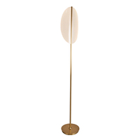 Lámpara de Pie LED de Cobre Personalizada de Fábrica, Iluminación Moderna Minimalista para Sala de Estar y Dormitorio con Luces Blancas Luminosas