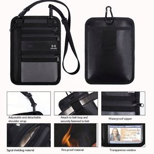 Fire Resistant Block Neck Pouch Passport <b>Bag</b> Cellphone <b>Bag</b> for Men Women - Product Image 4