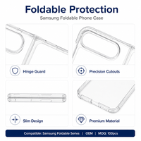 Étui de téléphone transparent en TPU PC pour iPhone 18 Fold, étui pliable transparent, protection de la charnière, antichoc, fin et résistant à la poussière