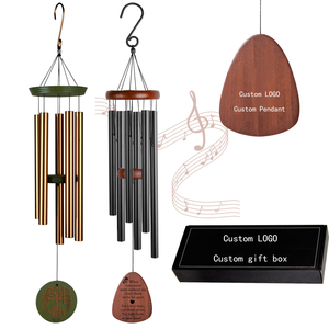 Carillons éoliens en aluminium faits à la main, imperméables, pour les zones de cérémonie et les banquets de mariage - Laissez le vent apporter le bonheur - Product Image 3