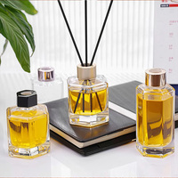 Flacon diffuseur de parfum en verre carré mat unique, vide, à suspendre, de luxe, 10ml 50ml 80ml 120ml, flacon parfumé 4oz avec boîte