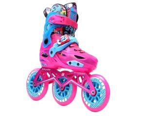 Junior <span class=keywords><strong>3</strong></span> big wheels regolabile urban speed aggressivo hard boot freestyle slalom patines <span class=keywords><strong>3</strong></span> Ruedas roller pattini in linea scarpe per - Product Image 3