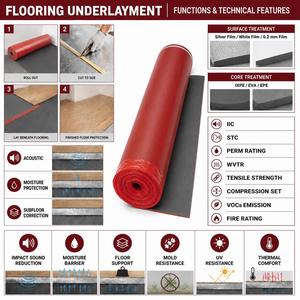 <span class=keywords><strong>Sous</strong></span>-<span class=keywords><strong>couche</strong></span> composite <span class=keywords><strong>intégrée</strong></span> EVA IXPE pour revêtements de sol stratifiés, <span class=keywords><strong>sous</strong></span>-<span class=keywords><strong>couche</strong></span> acoustique pour usage professionnel - Product Image 4
