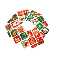 Autocollant en résine époxy 3D personnalisé, arbre de Noël, bonhomme de neige, brillant, imperméable, pour scrapbooking, journal, emballage cadeau, bricolage de Noël