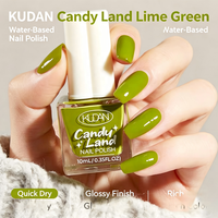 Vernis à ongles KUDAN Healthy Nail Friendly Water 10ml, teintes populaires toutes saisons, séchage rapide, manucure DIY, certifications complètes