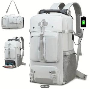 <span class=keywords><strong>Sac</strong></span> <span class=keywords><strong>à</strong></span> <span class=keywords><strong>dos</strong></span> de voyage convertible 3-en-1 avec logo personnalisé, approuvé pour les vols, pour la randonnée, avec compartiment <span class=keywords><strong>à</strong></span> chaussures séparé et port USB - Product Image 4