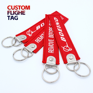 Porte-clés personnalisé brodé en forme de silhouet de jet d'avion, souvenir promotionnel - Product Image 2