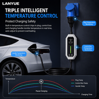 LANYUE Nouvelle station de recharge intelligente pour véhicules électriques, connecteur GB, 3,5 kW/7 kW, montage mural/sol, résistant aux intempéries IP55/IP65
