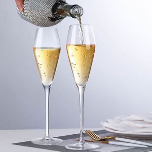 Copas de Vino Espumoso Modernas de Lujo, Estilo Vintage, Inclinadas, Brillantes, Copas de Champán, Flautas de Vidrio para Restaurante, Hotel, Hogar - Product Image 2