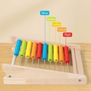 Ábaco Montessori Transfronterizo para Niños, Juguete Educativo para <span class=keywords><strong>la</strong></span> Enseñanza <span class=keywords><strong>de</strong></span> Aritmética y Matemáticas, Material Didáctico para Jardín <span class=keywords><strong>de</strong></span> Infancia - Product Image 3
