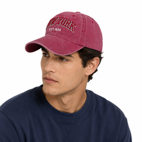 Gorras Deportivas Ajustables Vintage a Precio de Fábrica, Gorras de Béisbol Unisex con Logotipo de Nueva York Bordado, Estilo Desgastado