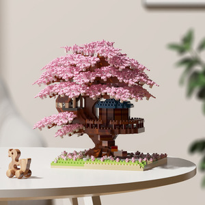 Juego de Bloques de Construcción Educativos DIY de Árbol de Sakura, Inspirado en Anime, Incluye Modelos de Bosque, Ciudad y Parque para Niñas - Product Image 3