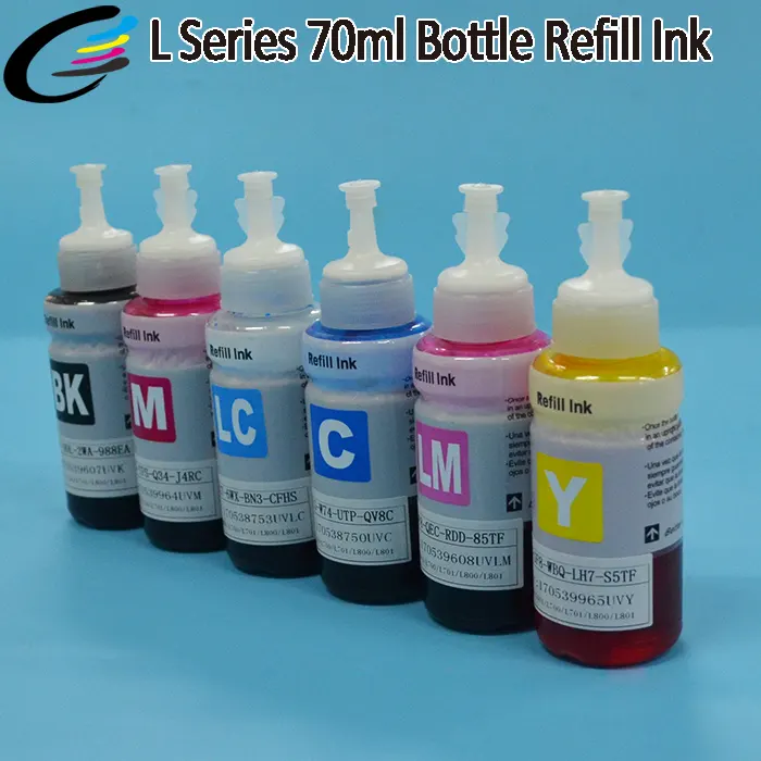 FCOLOR 70ml 100ml 1000ml Tinta de recarga de garrafa de pigmento universal corante para impressora Canon Epson HP Brother