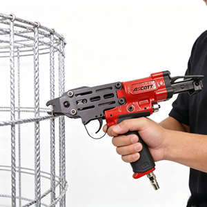 <span class=keywords><strong>Pince</strong></span> à anneaux pneumatique en aluminium 1/4"NPT JC7C 15GA pour la fabrication de sièges, cages et canapés, outil pneumatique pour anneaux en C, agrafeuse à anneaux - Product Image 4