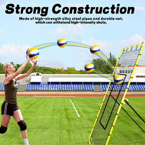 <span class=keywords><strong>Filet</strong></span> de rebond pour <span class=keywords><strong>volley</strong></span>-ball 4*7 pieds, <span class=keywords><strong>filet</strong></span> d'entraînement avec 5 angles de rebond, cadre cible pour améliorer les compétences et le temps de réaction - Product Image 3