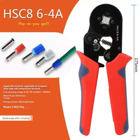 Pince à sertir carrée auto-ajustable à mâchoires dentelées HSC8 6-4A de qualité industrielle pour le câblage électrique professionnel