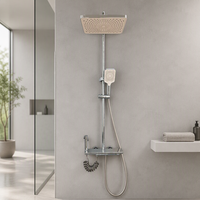 Robinet mural de salle de bain sur mesure de haute qualité, ensemble de douche et robinetterie en cuivre chromé pour appartement et hôtel