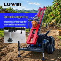 Foreuse hydraulique pour puits d'eau LUWEI 78HP à moteur diesel, avec une profondeur de forage maximale de 300 m et une mobilité sur roues pour usage agricole