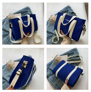 Hot Sales Large-Capacity Travel <b>Tote</b> <b>Bags</b> Casual Weekend Canvas <b>Tote</b> Crossbody <b>Bag</b> Cotton Women Handbags - Product Image 2
