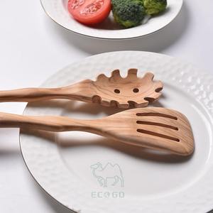 Juego de Utensilios de Cocina de 6 Piezas, Cucharas y Tenedores Largos de Bambú Acacia Modernos de 12 Pulgadas, Ecológicos, Sostenibles y Duraderos - Product Image 6