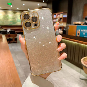 Coque de téléphone Apple 17 Pro Max avec paillettes, électroplaquée, pour iPhone 16, dégradé, tout inclus, protection anti-chute pour iPhone 15, 14 - Product Image 2