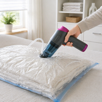 Aspirateur portable 3-en-1 sans fil ABS à aspiration et extraction, charge Type-C, pour voiture et maison, avec compression de sacs à vêtements